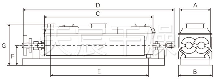 空心槳葉幹燥（zào）機結構示意（yì）圖