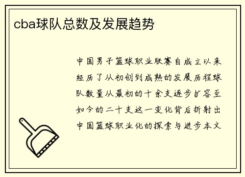 cba球队总数及发展趋势